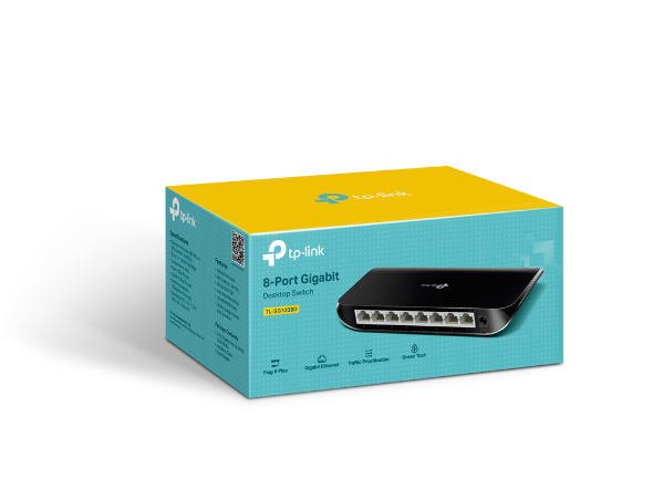 SWITCH PARA SOBREMESA CON 8 PUERTOS GIGABIT