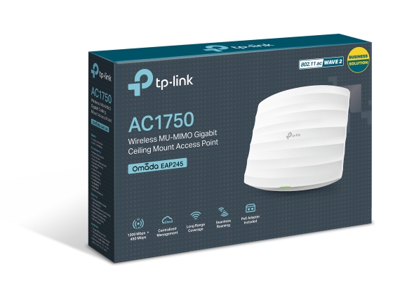 PUNTO DE ACCESO GIGABIT INALÁMBRICO DE DOBLE BANDA AC1750 CON MONTAJE DE TECHO EAP245