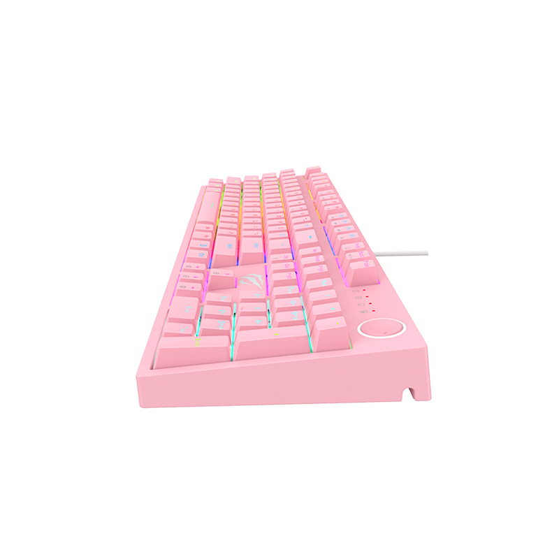 HAVIT - TECLADO MECANICO GAMER ROSA RGB