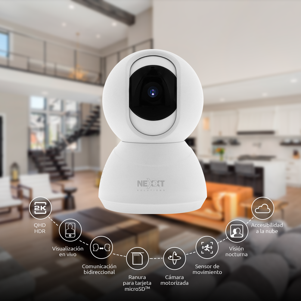 NEXXT - CAMARA WIFI PTZ 2K QHD PARA INTERIOR