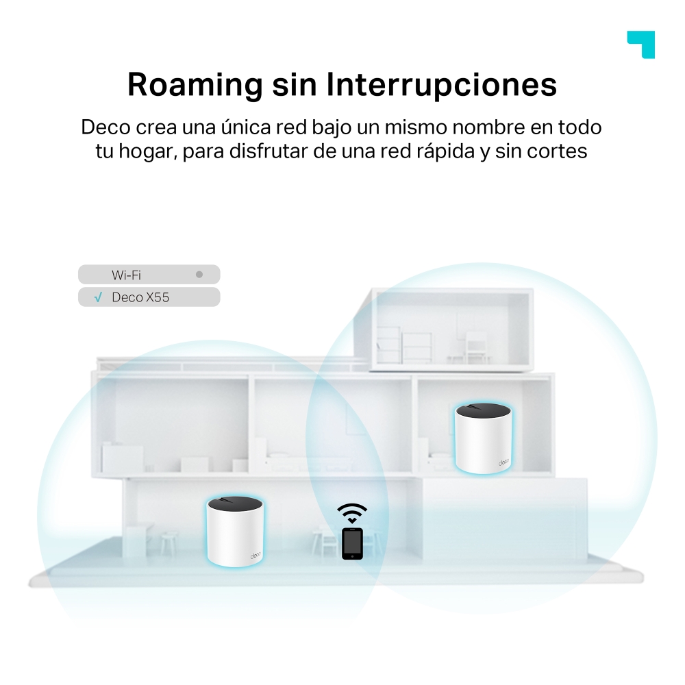 TP-LINK - SISTEMAS WI-FI 6 MESH - DECO X55 (2-PACK) 