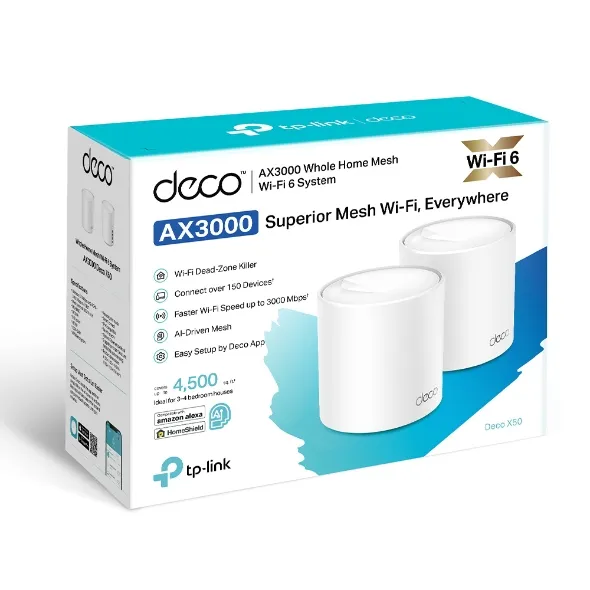 TP-LINK - SISTEMAS WI-FI 6 MESH - DECO X50 (2-PACK) 
