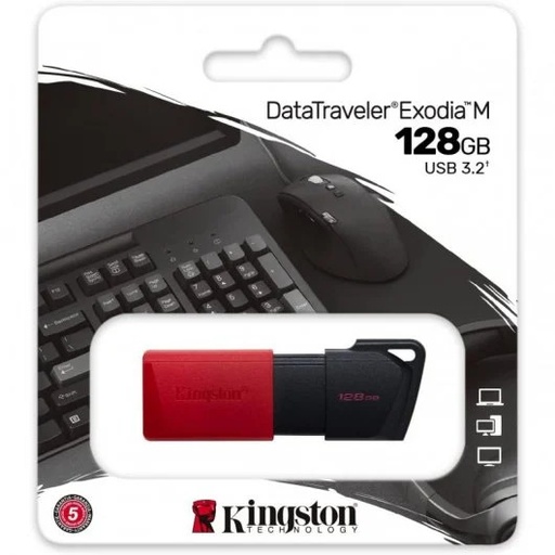 KINGSTON - UNIDAD FLASH USB DATATRAVELER EXODIA M DE 128GB