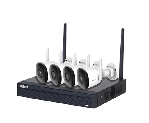 DAHUA - KIT NVR WIFI + 4 CÁMARAS WIFI DE 2MP