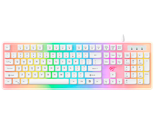 HAVIT - TECLADO GAMER RGB BLANCO