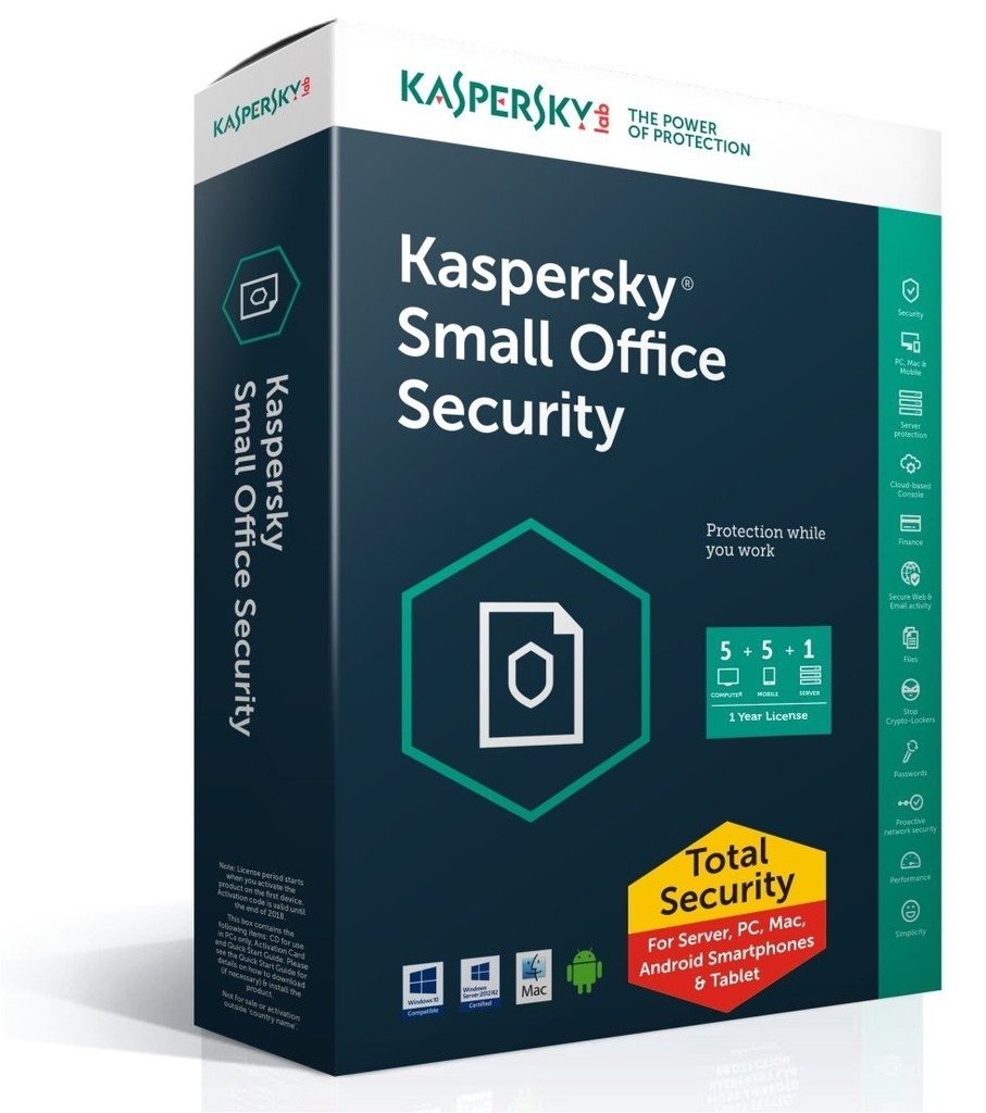 KASPERSKY - SMALL OFFICE SECURITY (5 Dispositivos)