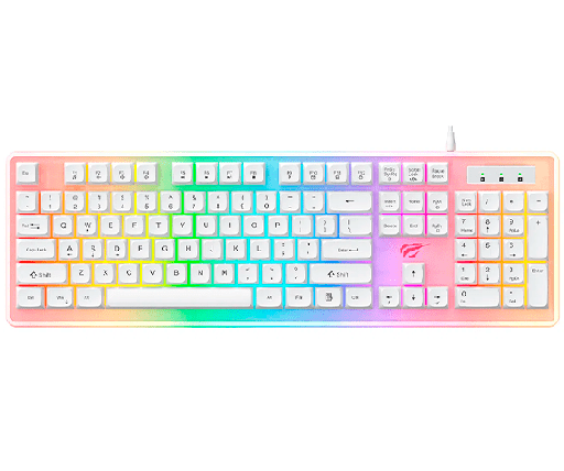 [KB876L-W] HAVIT - TECLADO GAMER RGB BLANCO