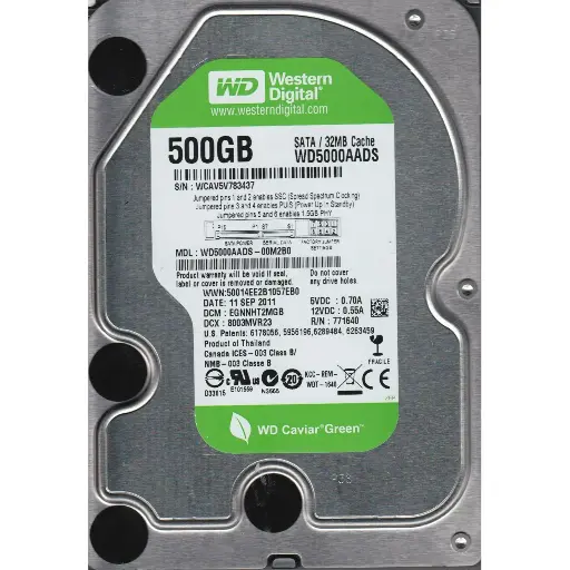 [WD5000AADS] WESTERN DIGITAL - DISCO DURO GREEN POWER 500GB